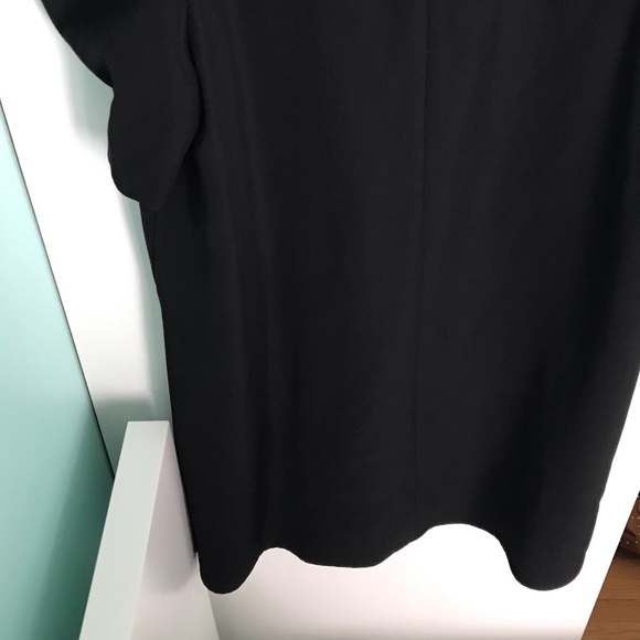 Zara Black Puff Sleeve Mini Dress V Neck Small - Picture 7 of 11